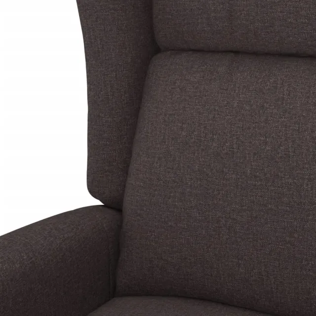 Fauteuil inclinable électrique à oreilles marron foncé tissu