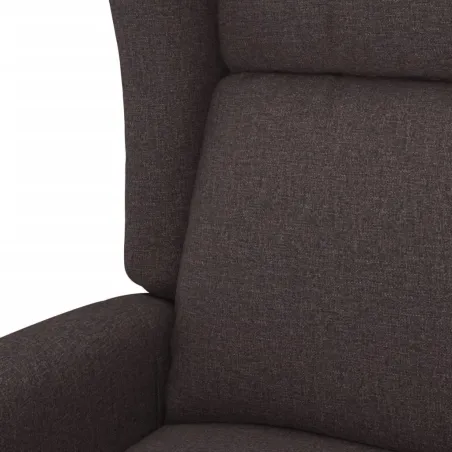 Fauteuil inclinable électrique à oreilles marron foncé tissu