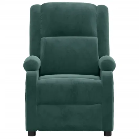 Fauteuil inclinable électrique vert foncé velours