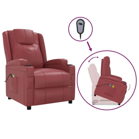 Fauteuil de massage Rouge bordeaux Similicuir