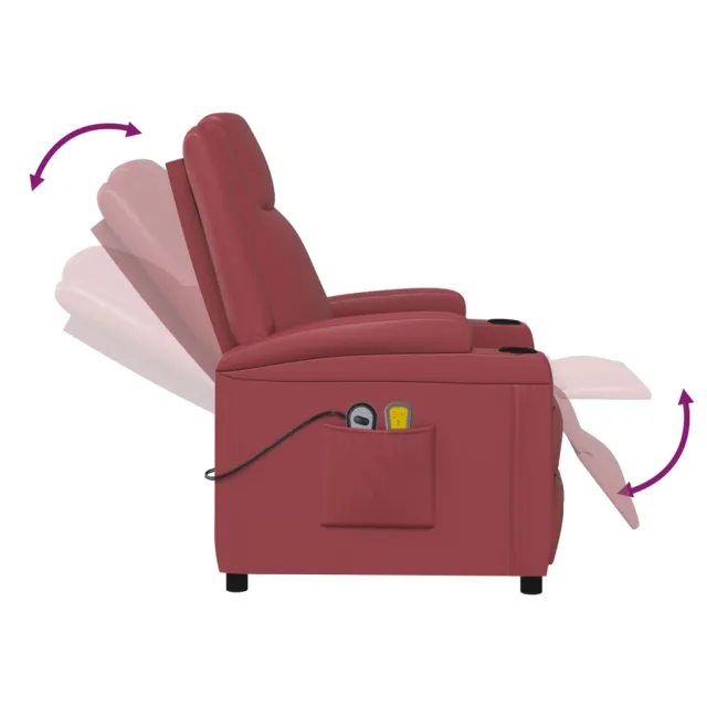 Fauteuil de massage Rouge bordeaux Similicuir