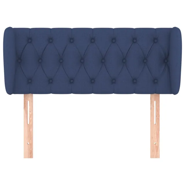 Tête de lit avec oreilles Bleu 93x23x78/88 cm Tissu