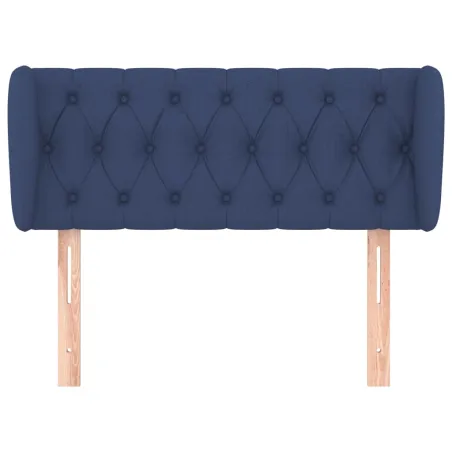 Tête de lit avec oreilles Bleu 93x23x78/88 cm Tissu