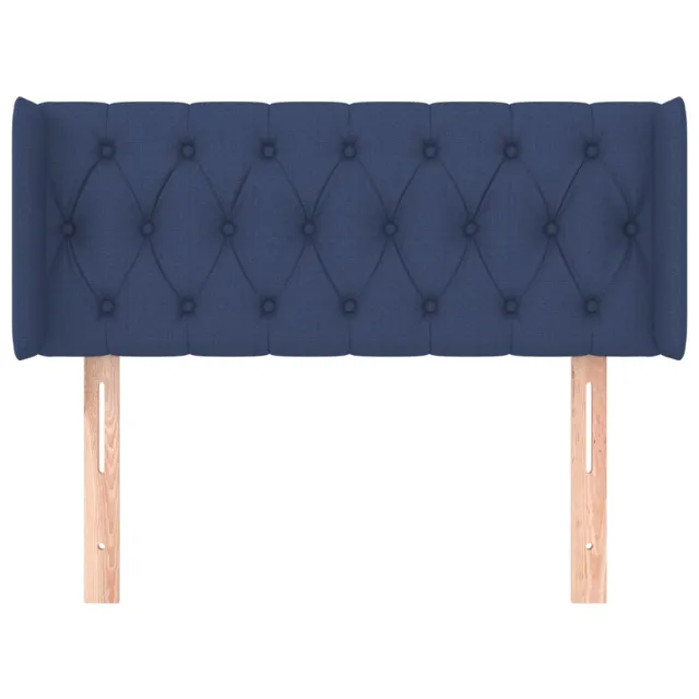 Tête de lit avec oreilles Bleu 93x16x78/88 cm Tissu