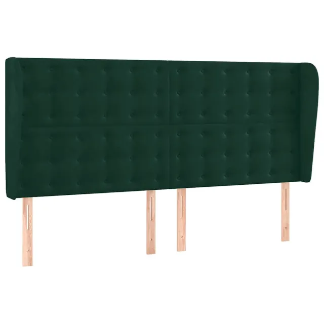 Sommier à lattes de lit matelas et LED Vert foncé 200x200 cm