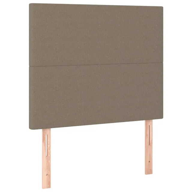 Sommier à lattes de lit avec matelas Taupe 90x200 cm Tissu