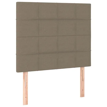 Sommier à lattes de lit avec matelas Taupe 90x190 cm Tissu