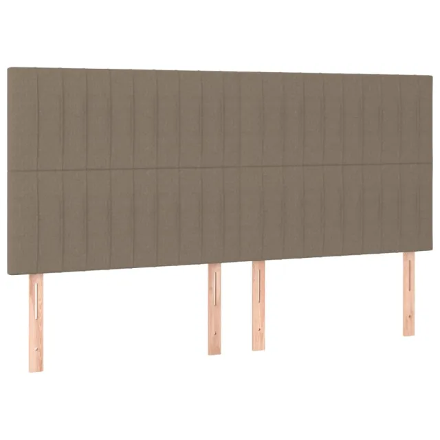 Sommier à lattes de lit avec matelas Taupe 200x200 cm Tissu