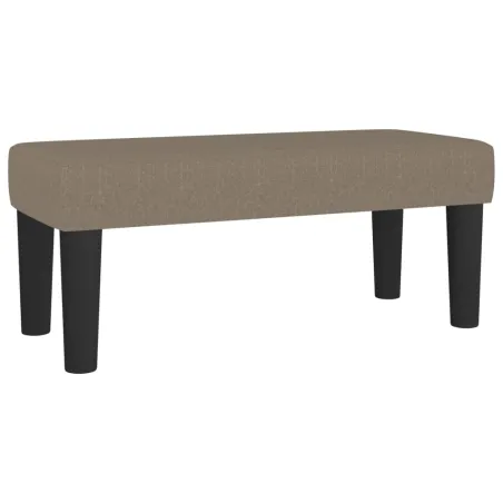 Sommier à lattes de lit avec matelas Taupe 90x190 cm Tissu