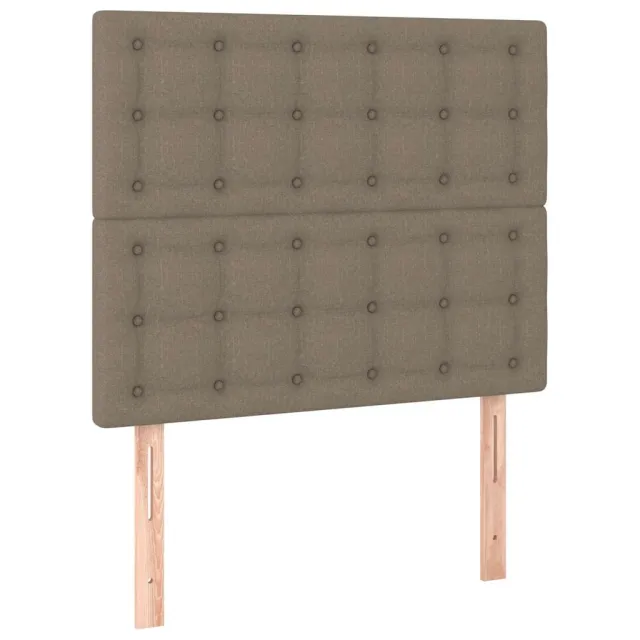 Sommier à lattes de lit avec matelas Taupe 80x200 cm Tissu