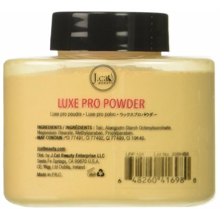 Polvos Fijadores de Maquillaje J.Cat LUXE PRO POWDER BANANA 42 g 2