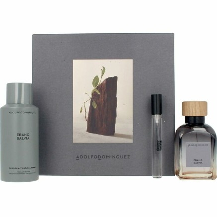 Set de Perfume Hombre Adolfo Dominguez Ebano Salvia 3 Piezas