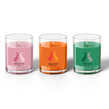 Parfümierte Kerzen-Set Benetton 3 Stücke