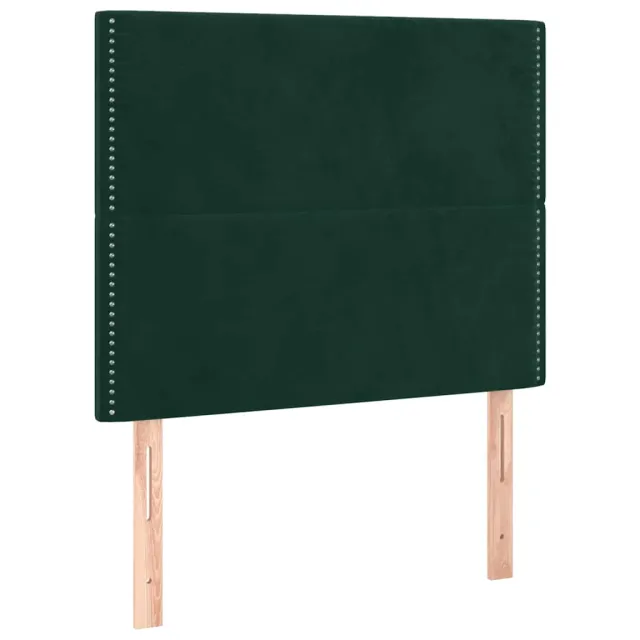 Sommier à lattes de lit avec matelas Vert foncé 100x200 cm