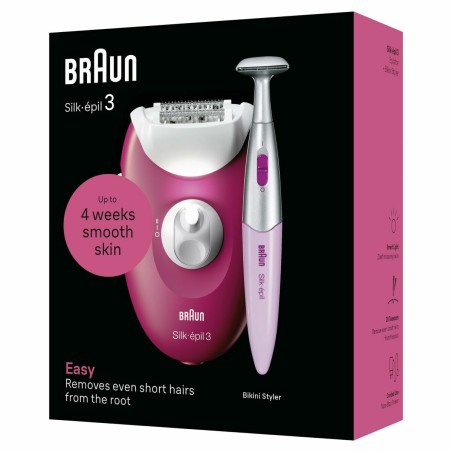 Epilatore Elettrico Braun SE3-202 Fucsia