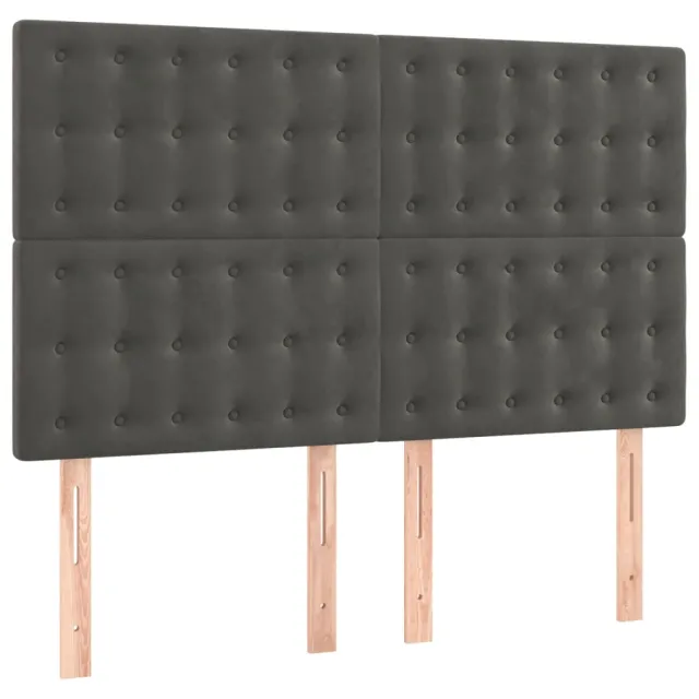 Sommier à lattes de lit et matelas Gris foncé 140x200cm Velours