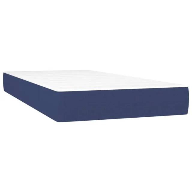 Sommier à lattes de lit matelas LED Bleu 100x200 cm Tissu