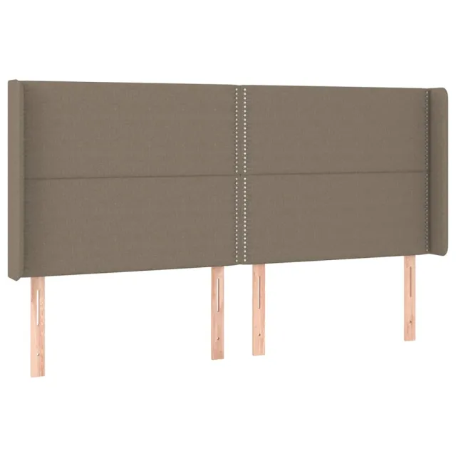 Sommier à lattes de lit matelas LED Taupe 180x200 cm Tissu