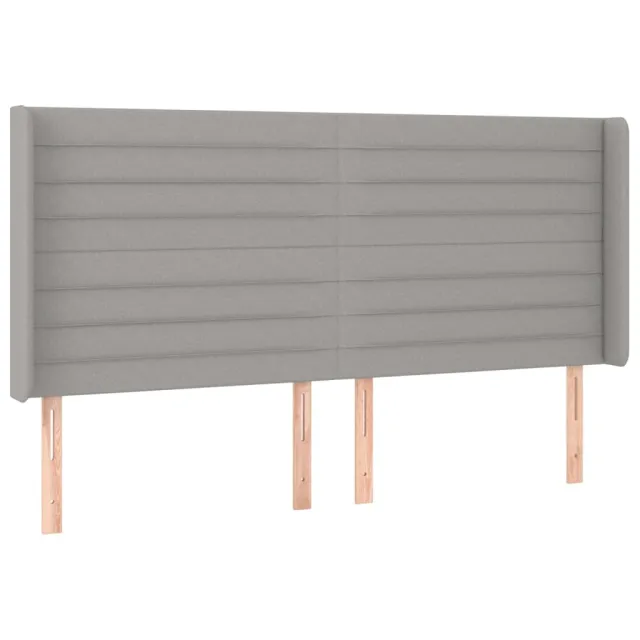 Sommier à lattes de lit matelas LED Gris clair 200x200 cm Tissu
