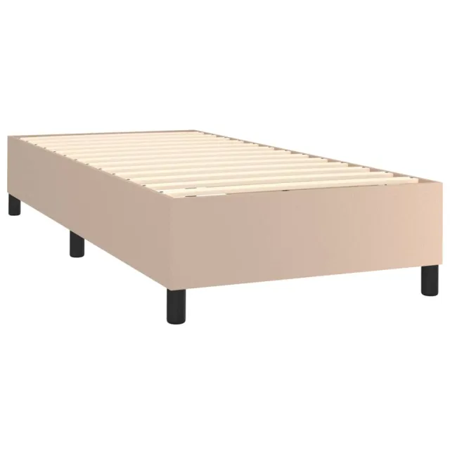 Sommier à lattes de lit matelas et LED Cappuccino 90x190cm