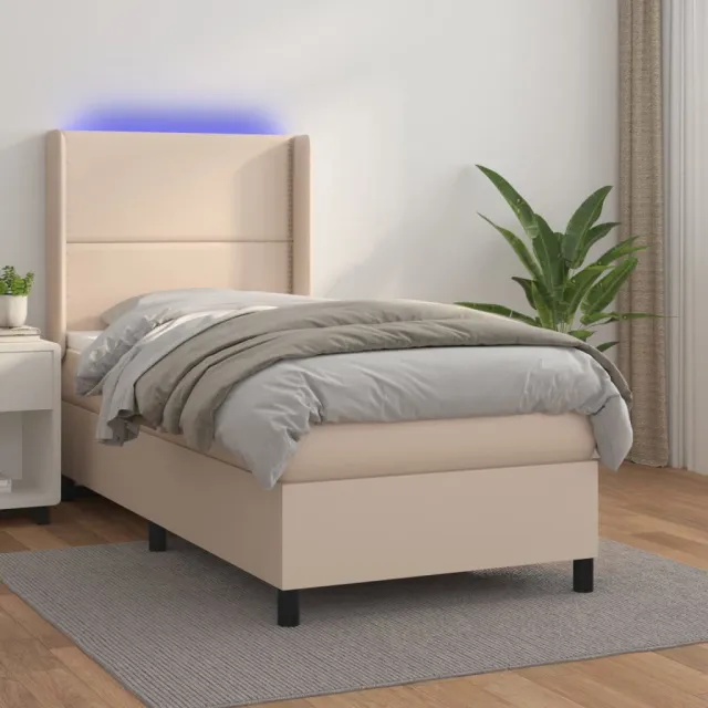 Sommier à lattes de lit matelas LED Cappuccino 90x190cm
