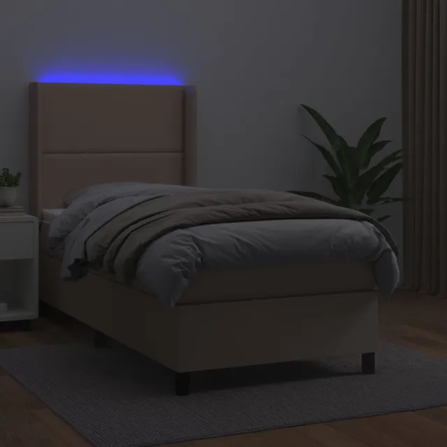 Sommier à lattes de lit matelas LED Cappuccino 90x200cm