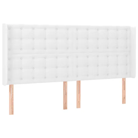Sommier à lattes de lit matelas LED Blanc 180x200 cm Similicuir