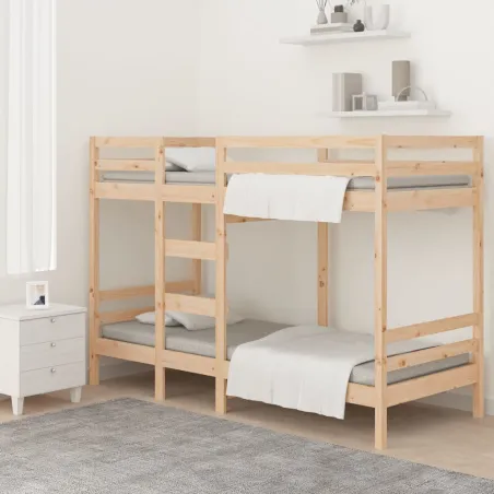 Lit superposé sans matelas 80x200 cm bois de pin massif