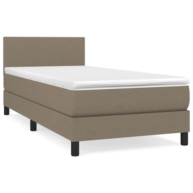 Sommier à lattes de lit avec matelas Taupe 80x200 cm Tissu