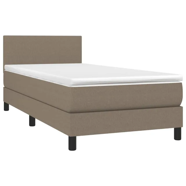 Sommier à lattes de lit avec matelas Taupe 80x200 cm Tissu