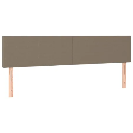 Sommier à lattes de lit avec matelas Taupe 200x200 cm Tissu