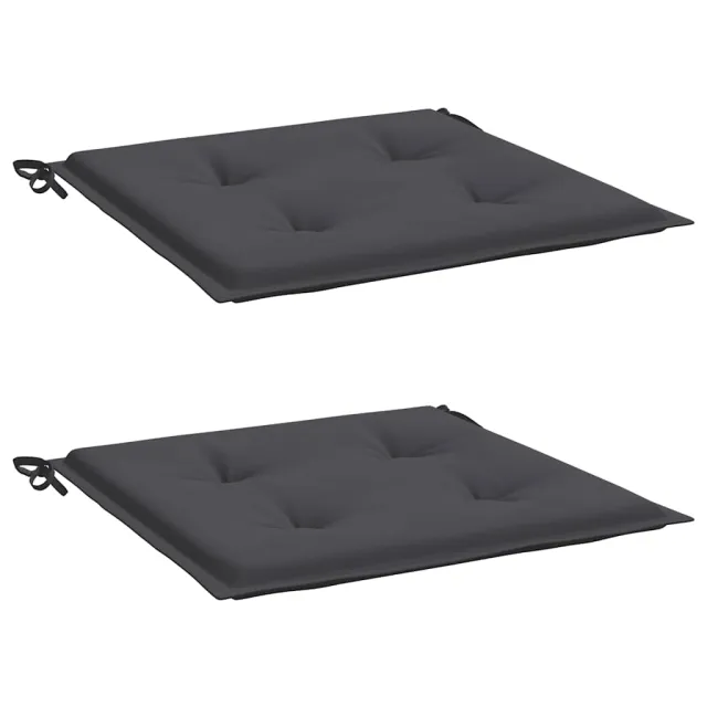 Coussins de chaise de jardin lot de 2 anthracite 40x40x4 cm