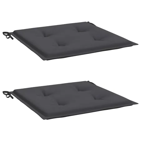 Coussins de chaise de jardin lot de 2 anthracite 40x40x4 cm