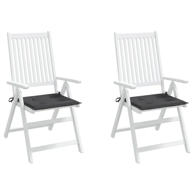 Coussins de chaise de jardin lot de 2 anthracite 40x40x4 cm