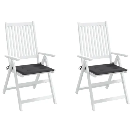 Coussins de chaise de jardin lot de 2 anthracite 40x40x4 cm