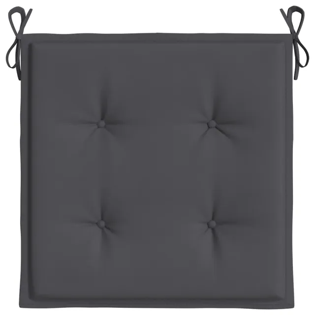 Coussins de chaise de jardin lot de 2 anthracite 40x40x4 cm