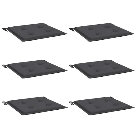 Coussins de chaise de jardin lot de 6 anthracite 40x40x4 cm