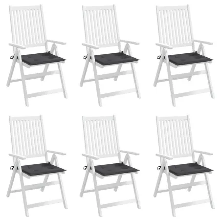 Coussins de chaise de jardin lot de 6 anthracite 40x40x4 cm
