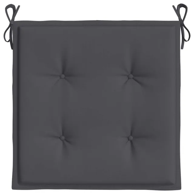 Coussins de chaise de jardin lot de 6 anthracite 40x40x4 cm