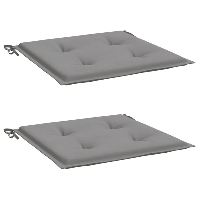 Coussins de chaise jardin lot de 2 gris 40x40x4 cm tissu oxford