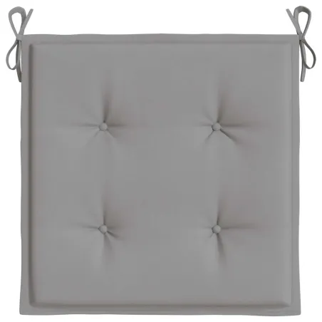 Coussins de chaise jardin lot de 2 gris 40x40x4 cm tissu oxford