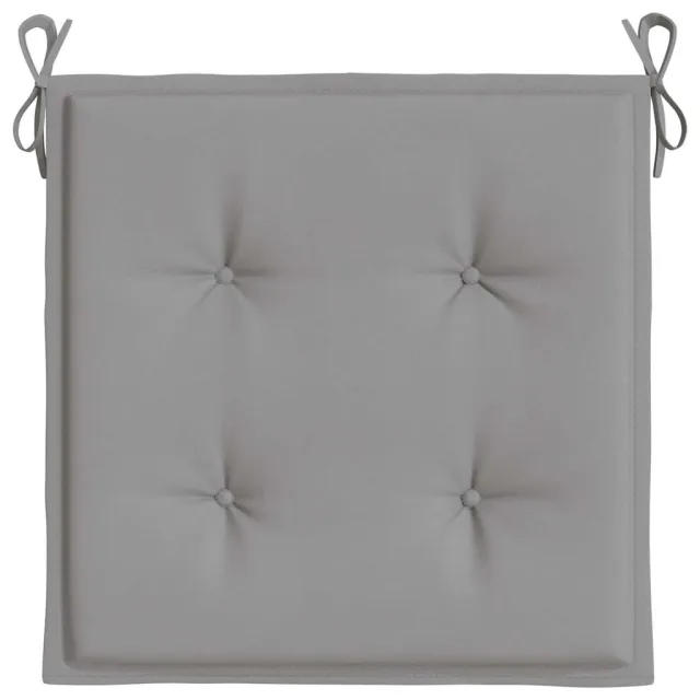 Coussins de chaise jardin lot de 6 gris 40x40x4 cm tissu oxford