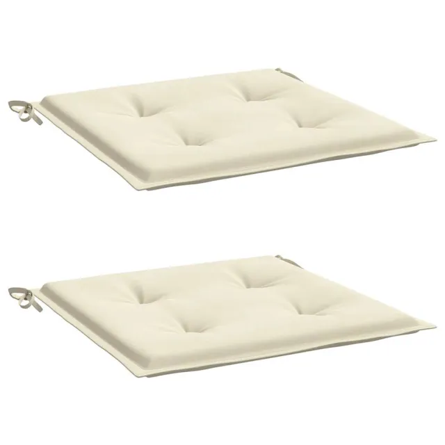 Coussins de chaise jardin lot de 2 crème 40x40x4cm tissu oxford