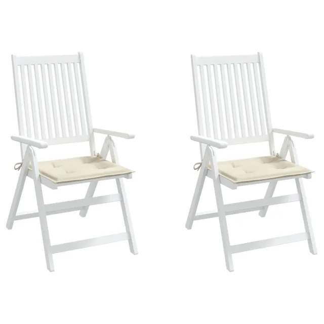 Coussins de chaise jardin lot de 2 crème 40x40x4cm tissu oxford