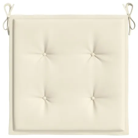 Coussins de chaise jardin lot de 2 crème 40x40x4cm tissu oxford
