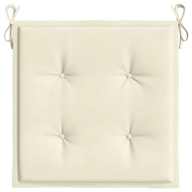 Coussins de chaise jardin lot de 6 crème 40x40x4cm tissu oxford