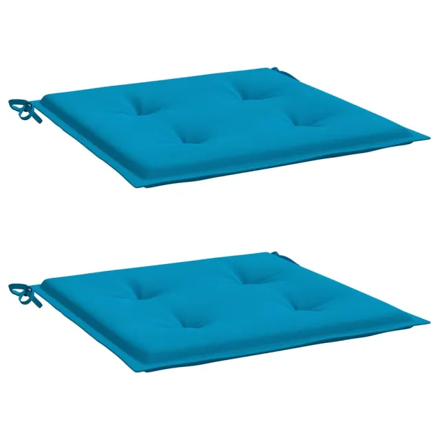 Coussins de chaise jardin lot de 2 bleu 40x40x4 cm tissu oxford