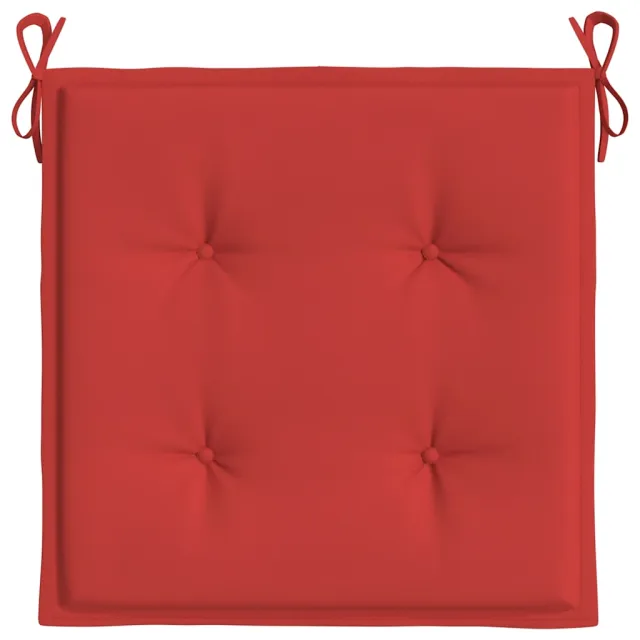 Coussins de chaise jardin lot de 6 rouge 40x40x4cm tissu oxford
