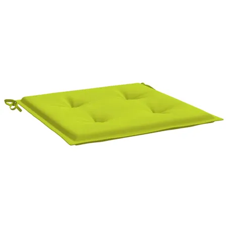 Coussins de chaise de jardin lot de 2 vert vif 40x40x4 cm