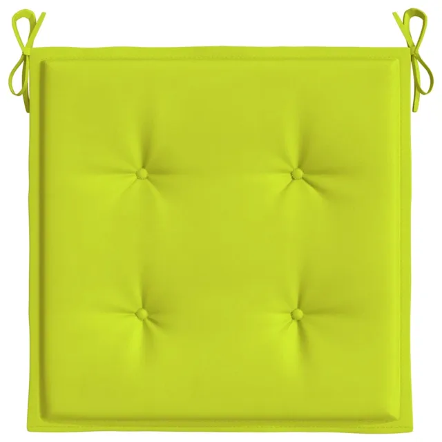 Coussins de chaise de jardin lot de 2 vert vif 40x40x4 cm